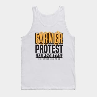 Farmer Protest Supporter - No Farmers No Food Tank Top